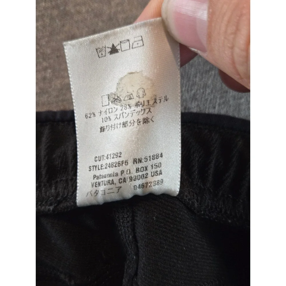 Patagonia Running Tights Men Large Black Ankle Zip Performance Pants Gorpcore